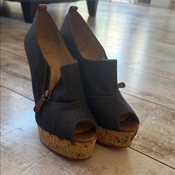 Loubiton Denim cork platforms - with a sad story! - Picture 12 of 16